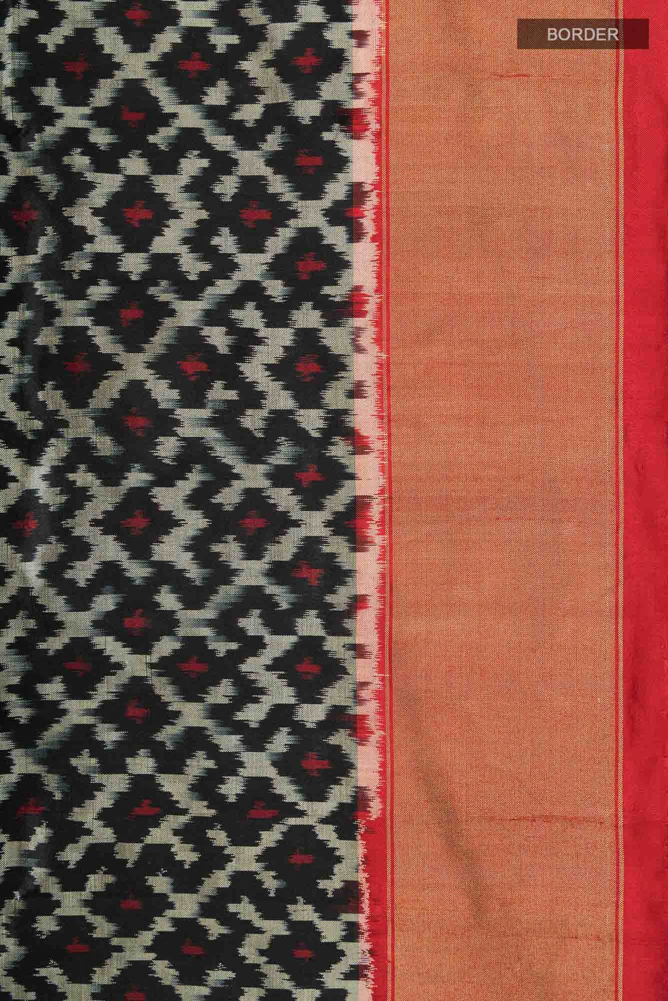 Black Pochampally Silk Saree