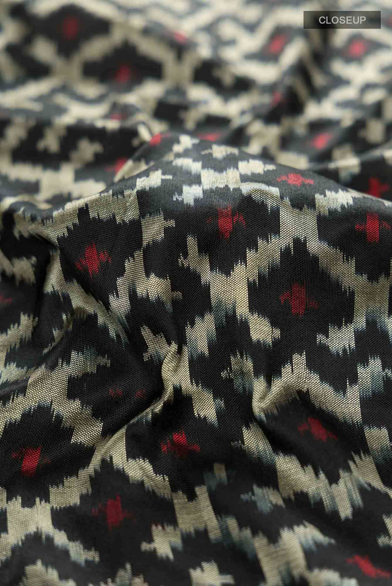 Black Pochampally Silk Saree