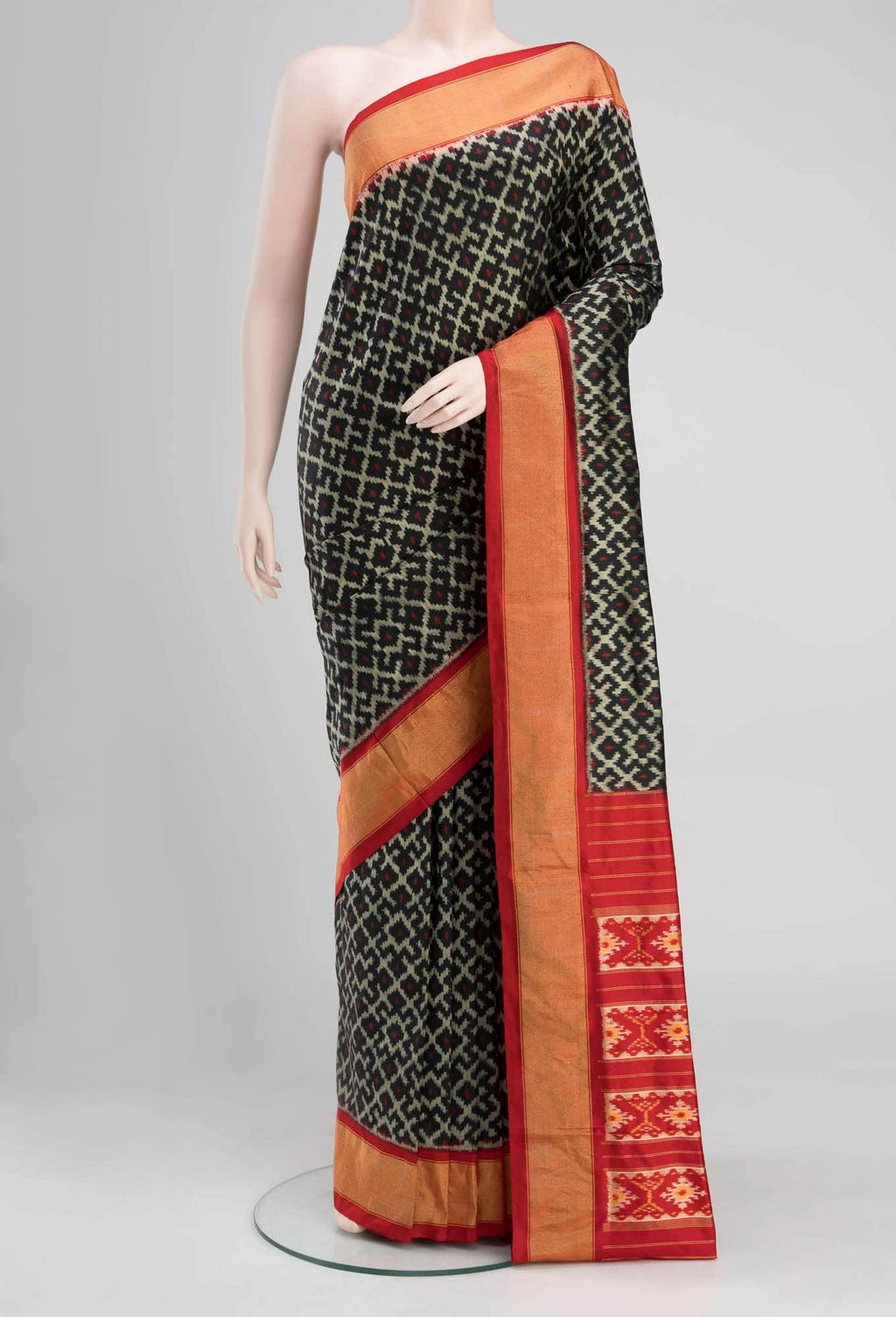 Black Pochampally Silk Saree