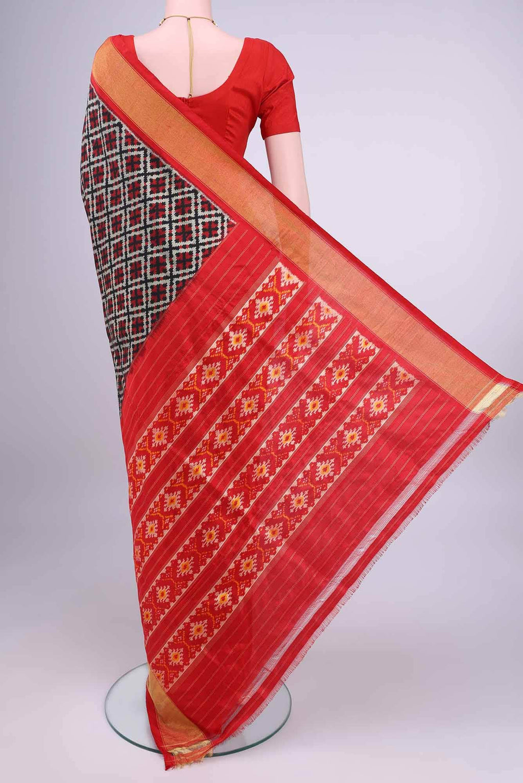 Black Pochampally Silk Saree