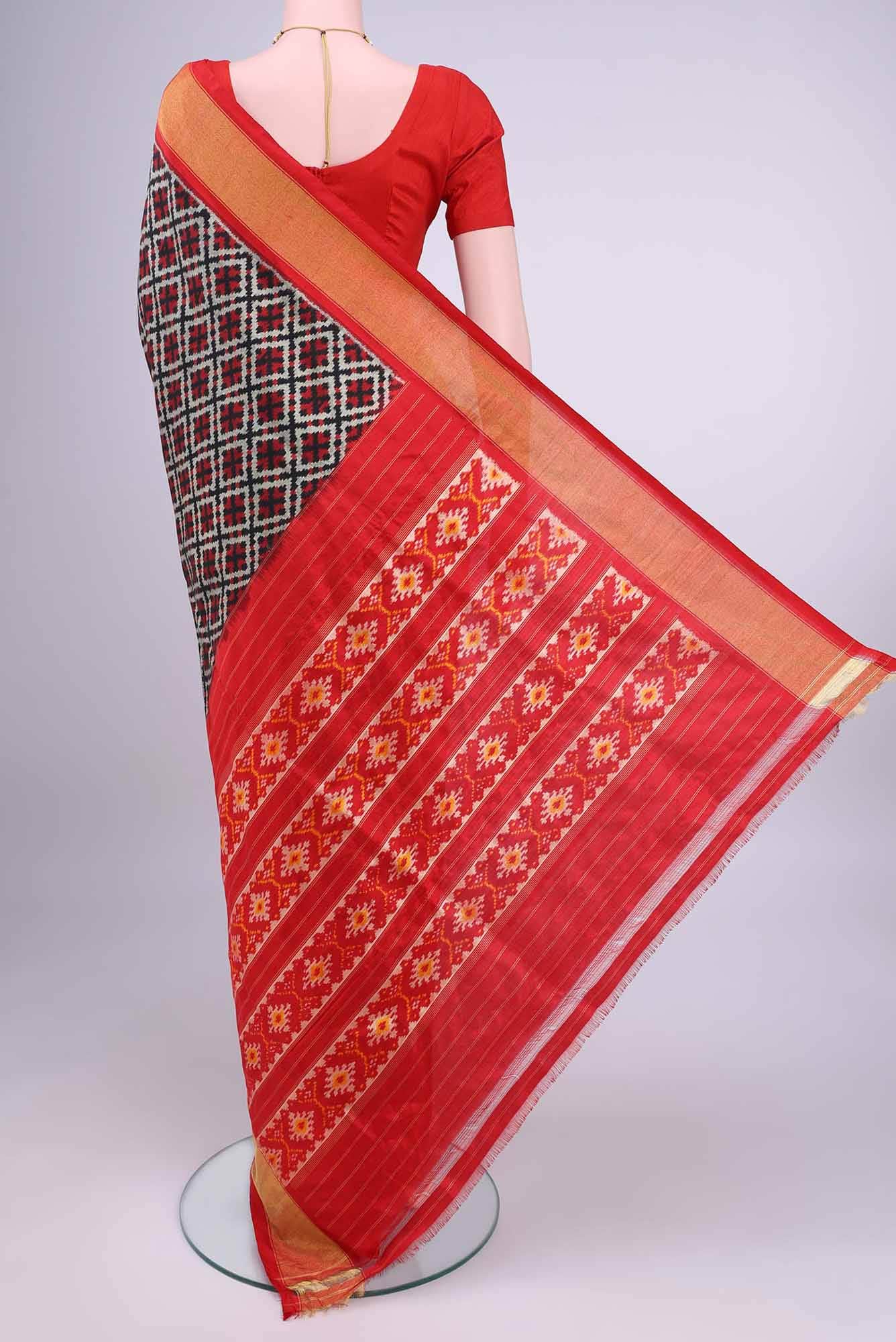 Black Pochampally Silk Saree