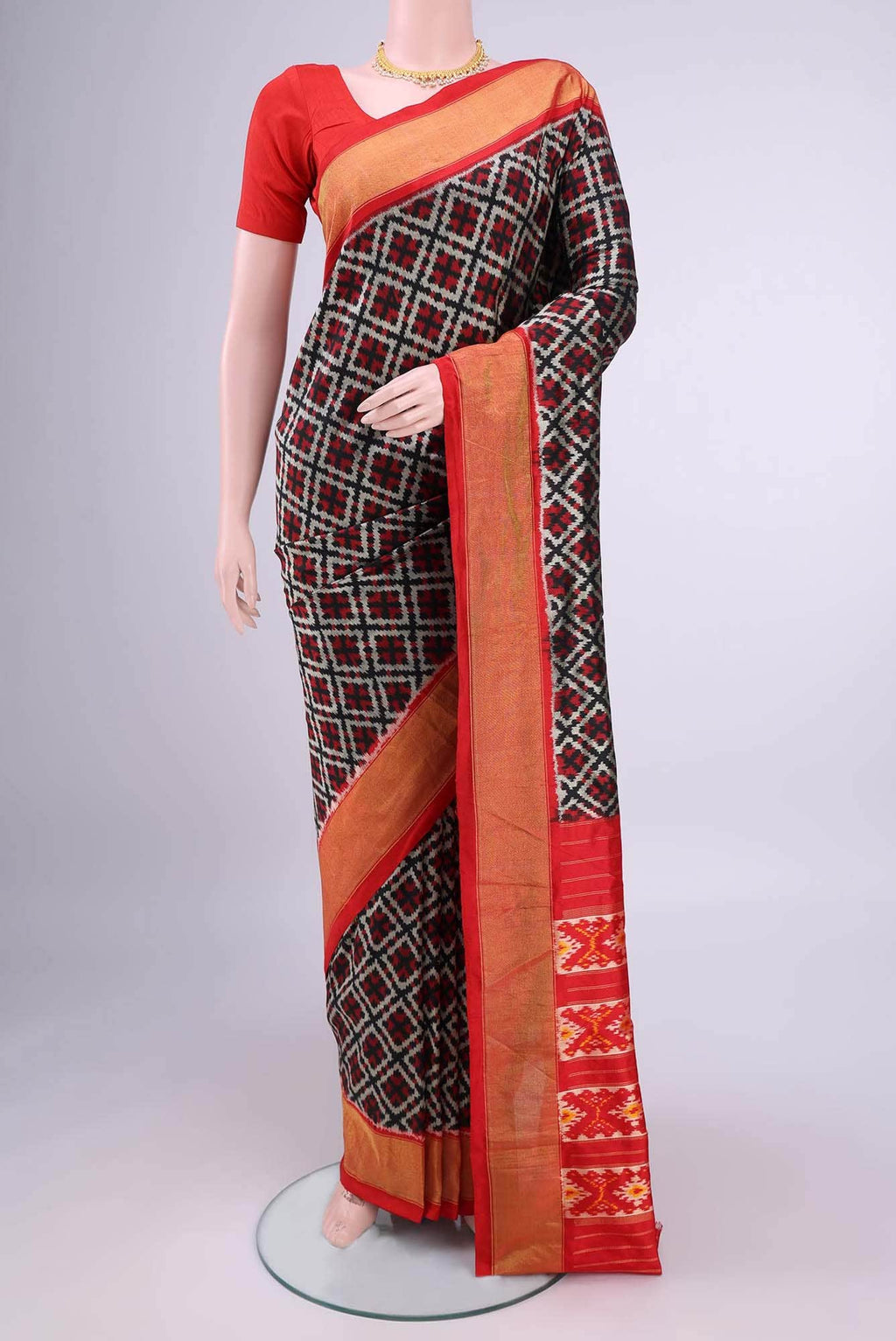 Black Pochampally Silk Saree