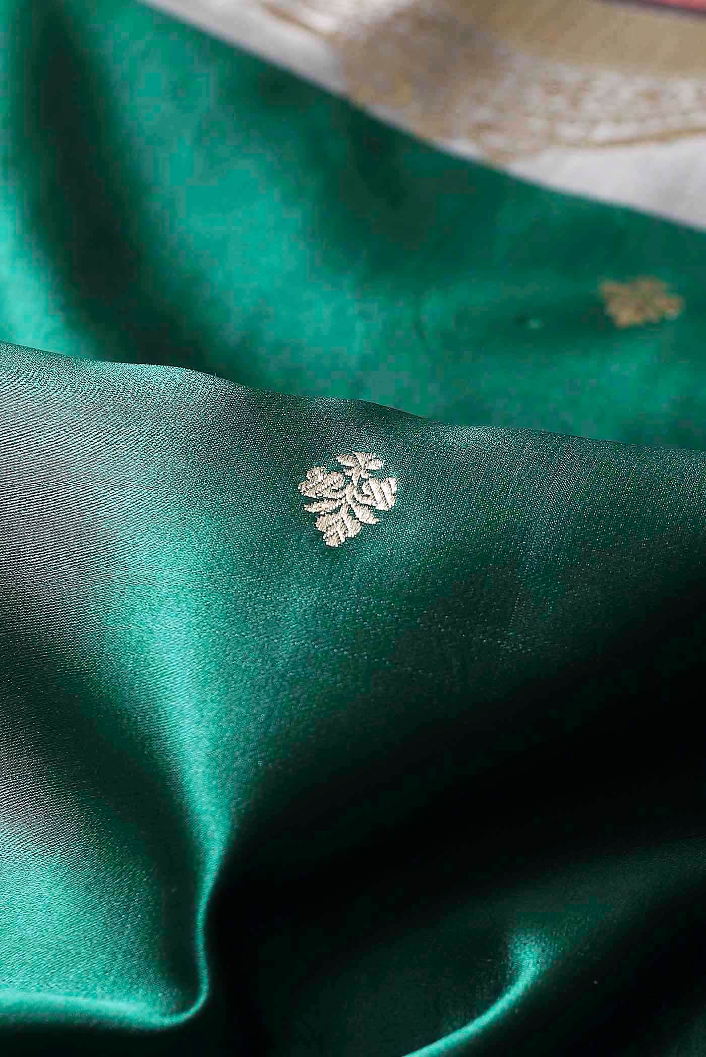 Green Banarasi Silk Saree