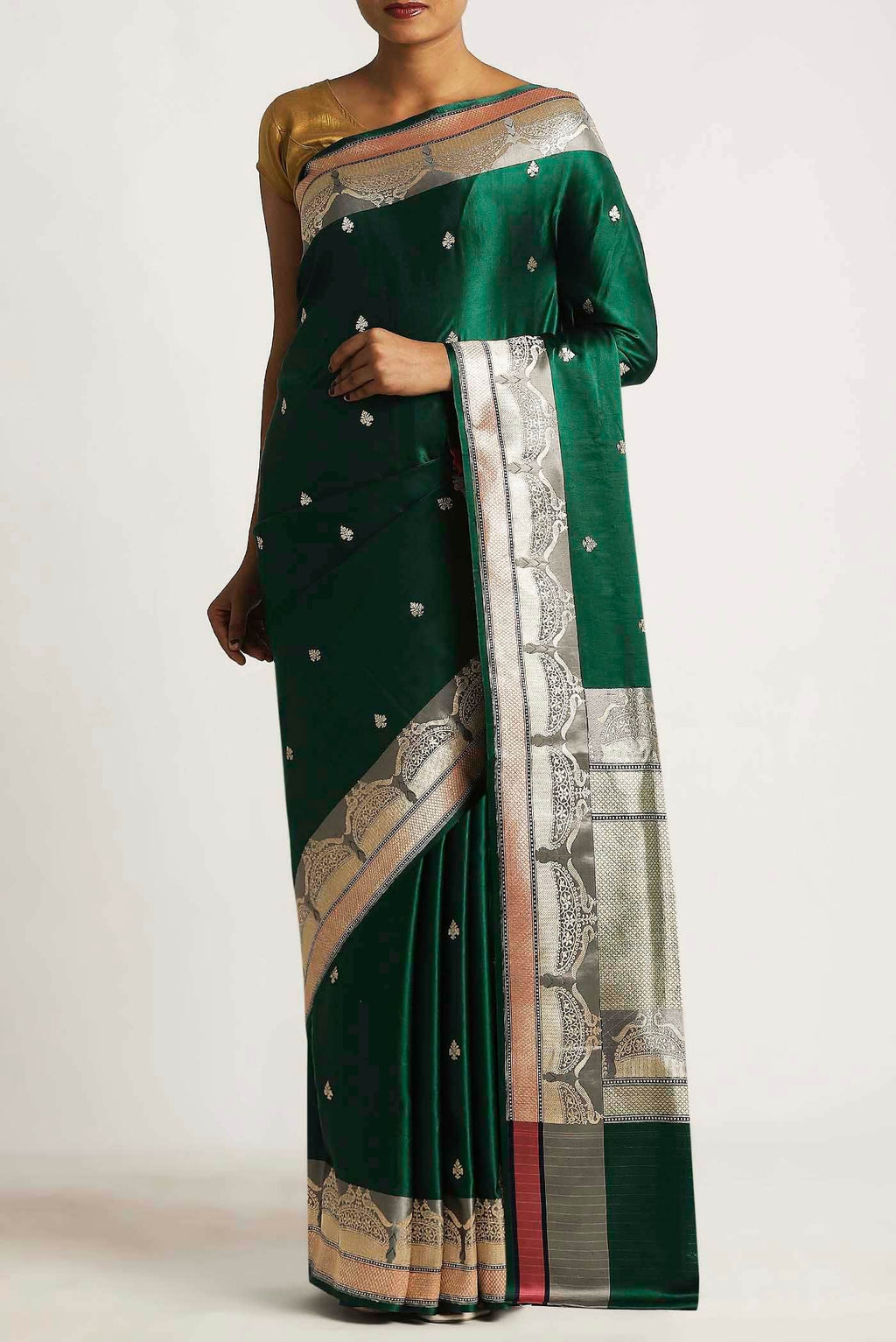 Green Banarasi Silk Saree