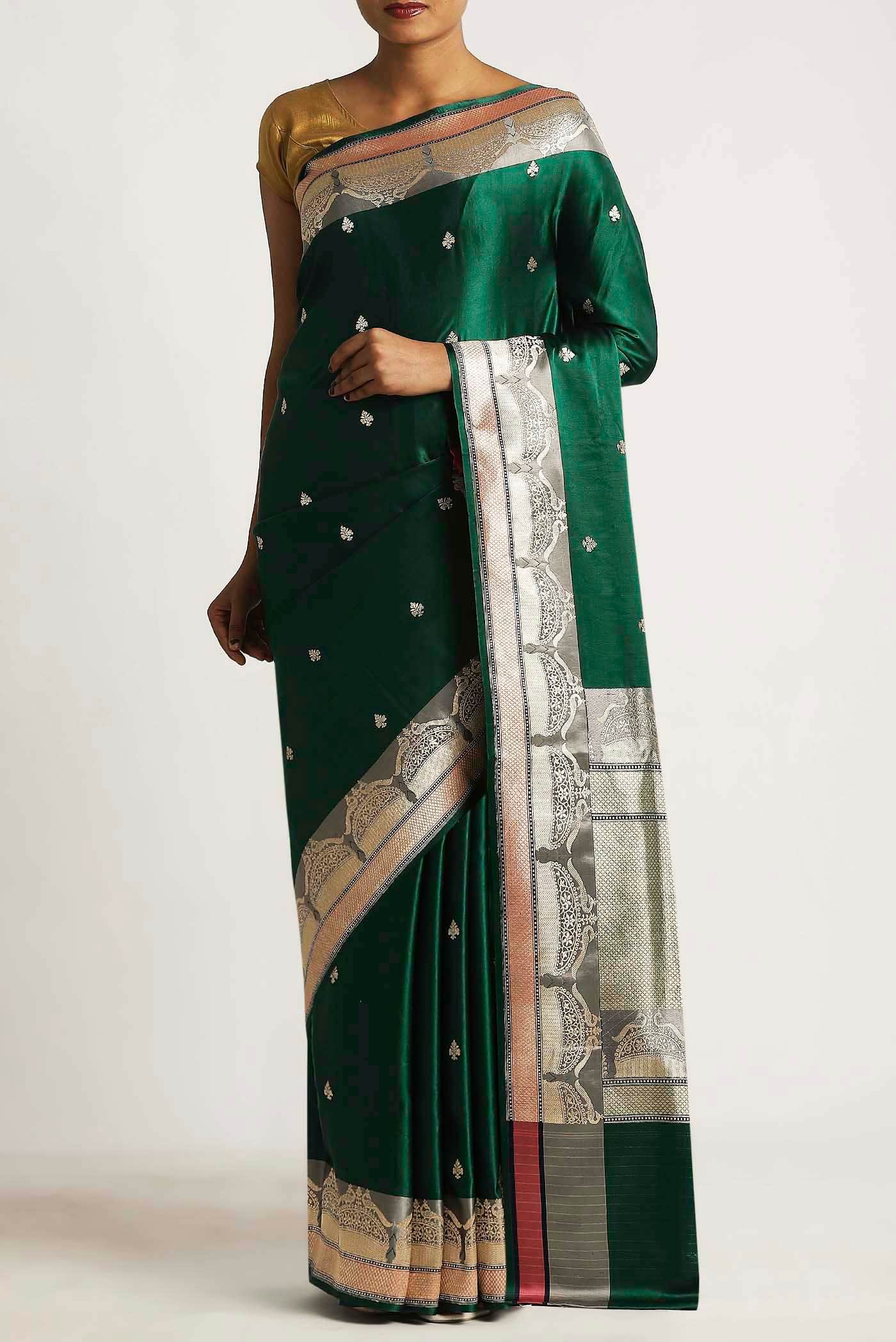 Green Banarasi Silk Saree
