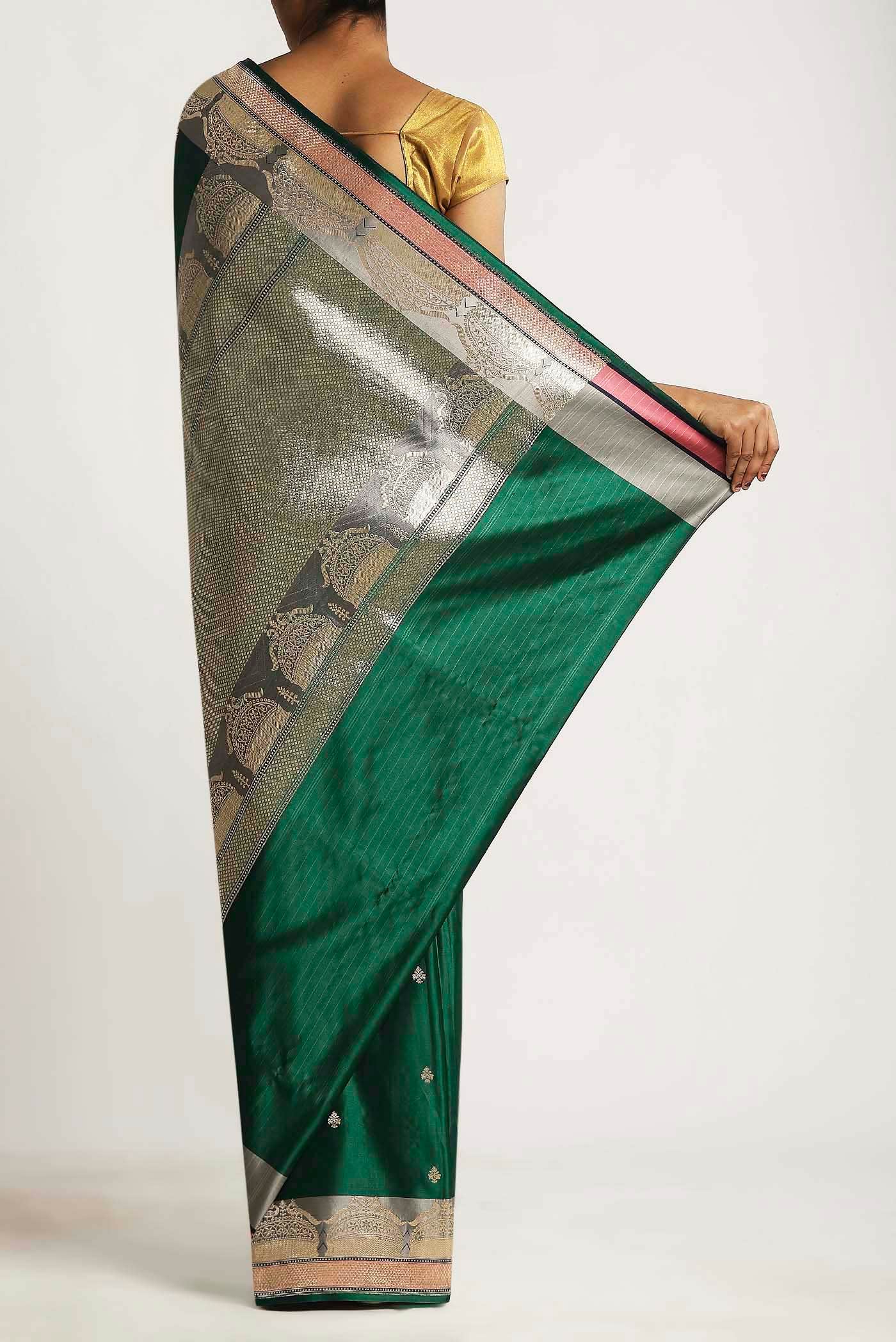 Green Banarasi Silk Saree