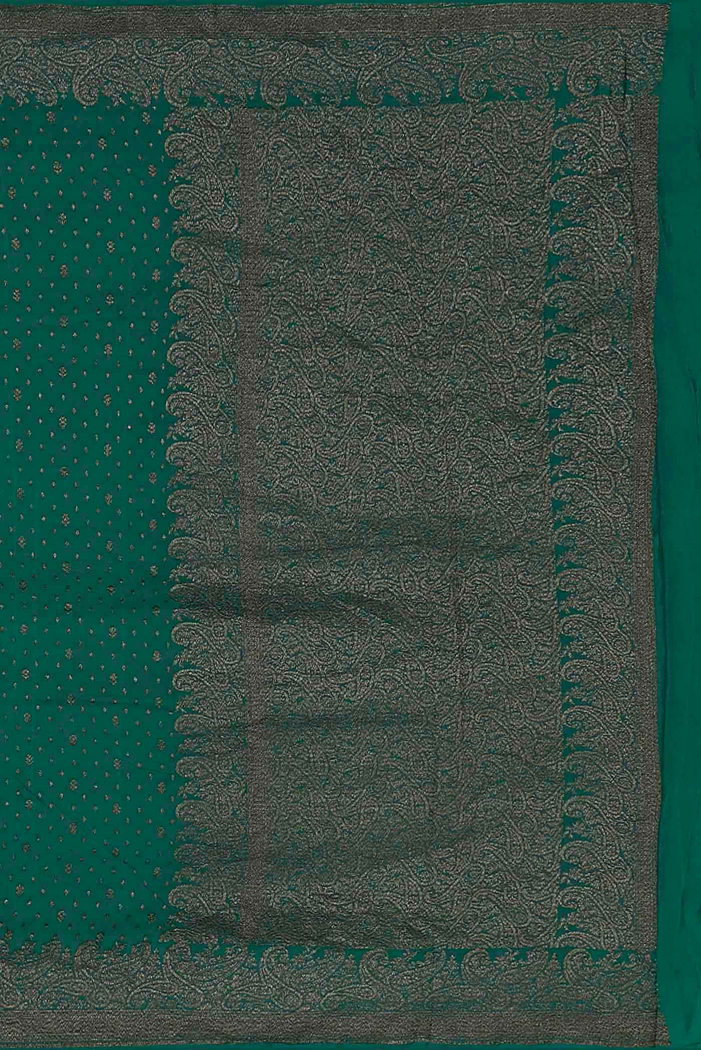 Green Banarasi Georgette Saree