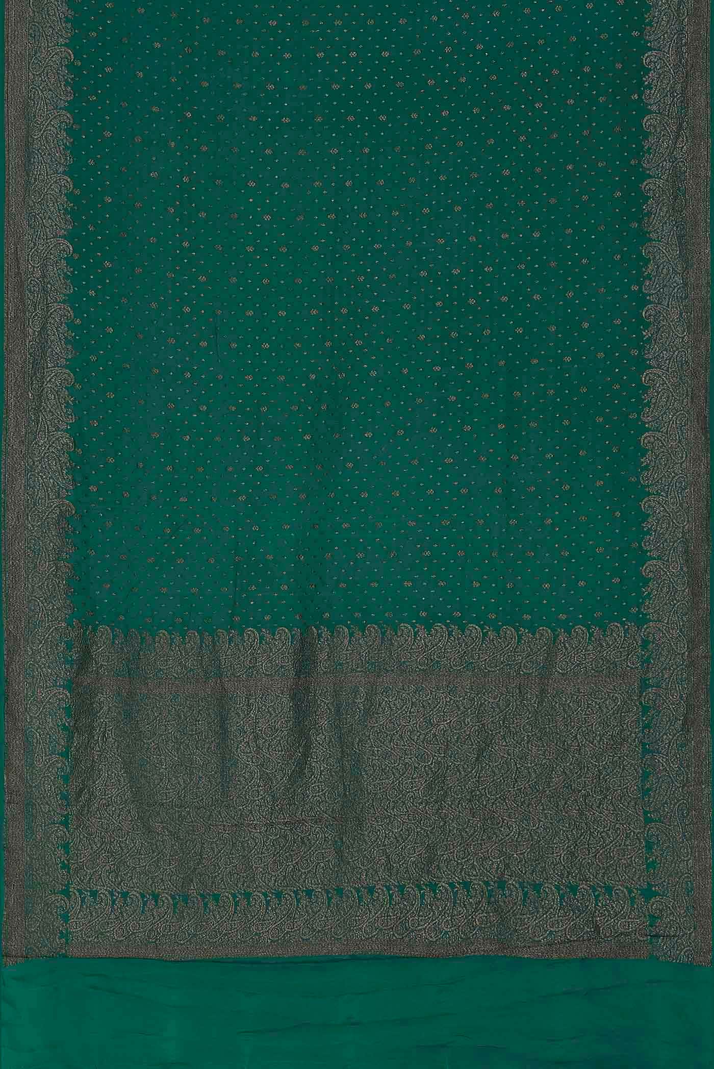 Green Banarasi Georgette Saree