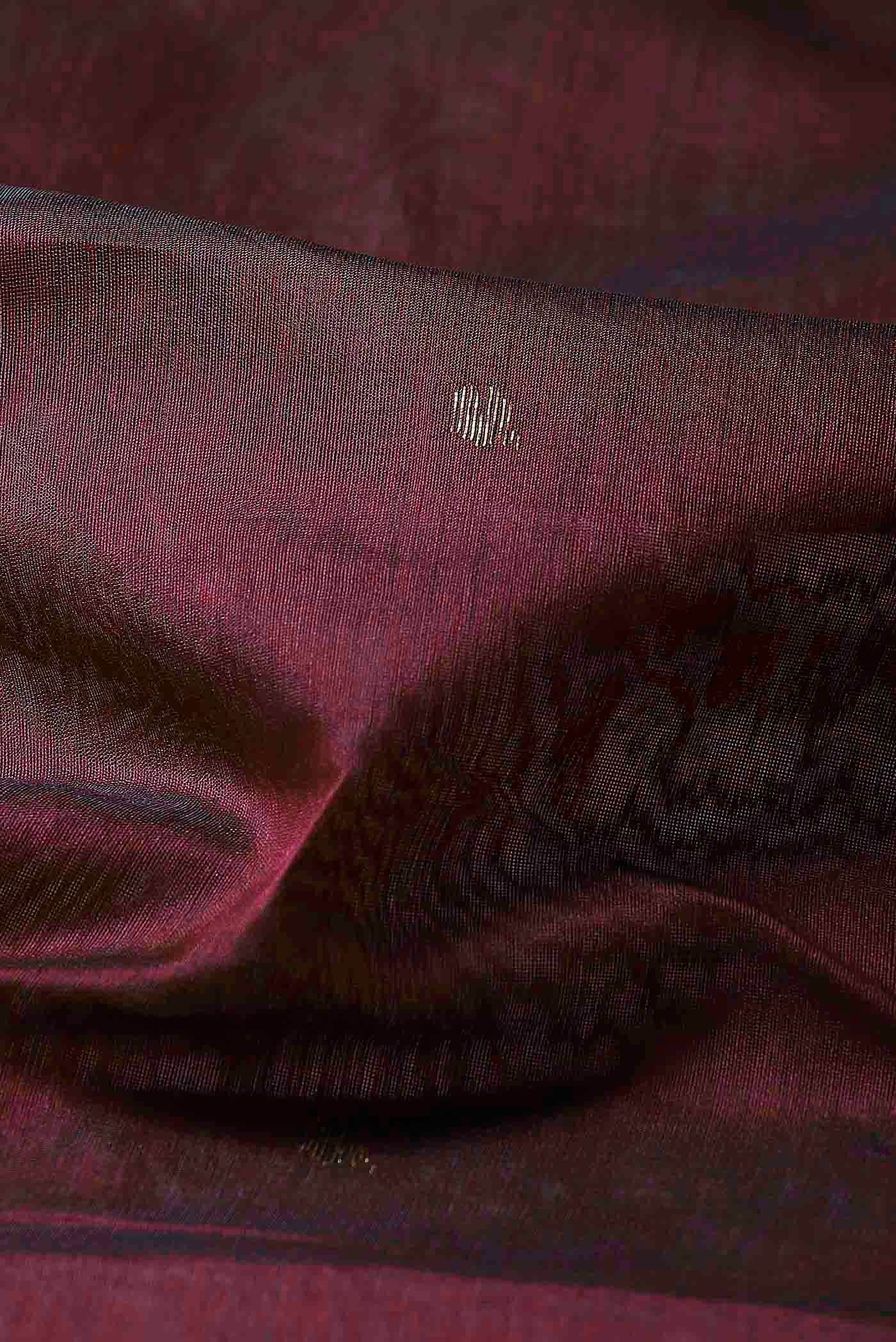 Maroon Chanderi Silk Cotton Saree