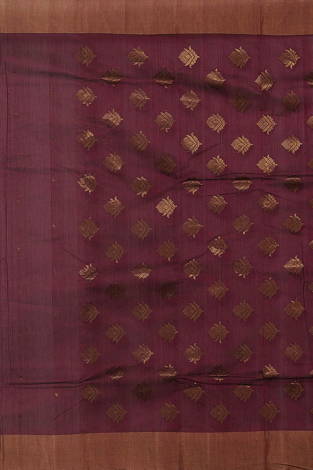 Maroon Chanderi Silk Cotton Saree