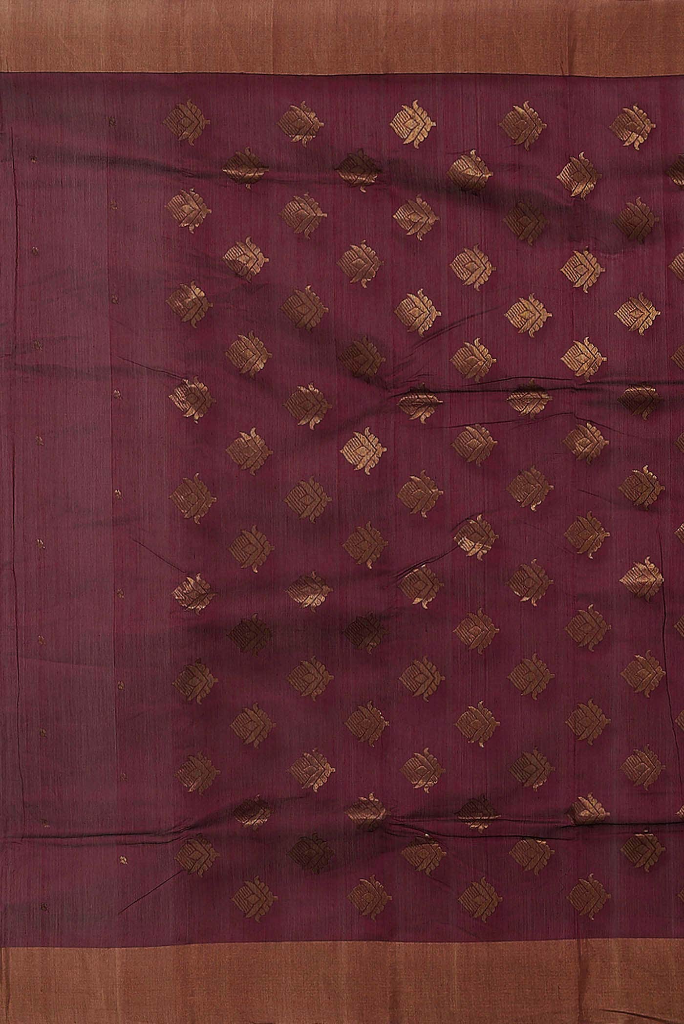 Maroon Chanderi Silk Cotton Saree