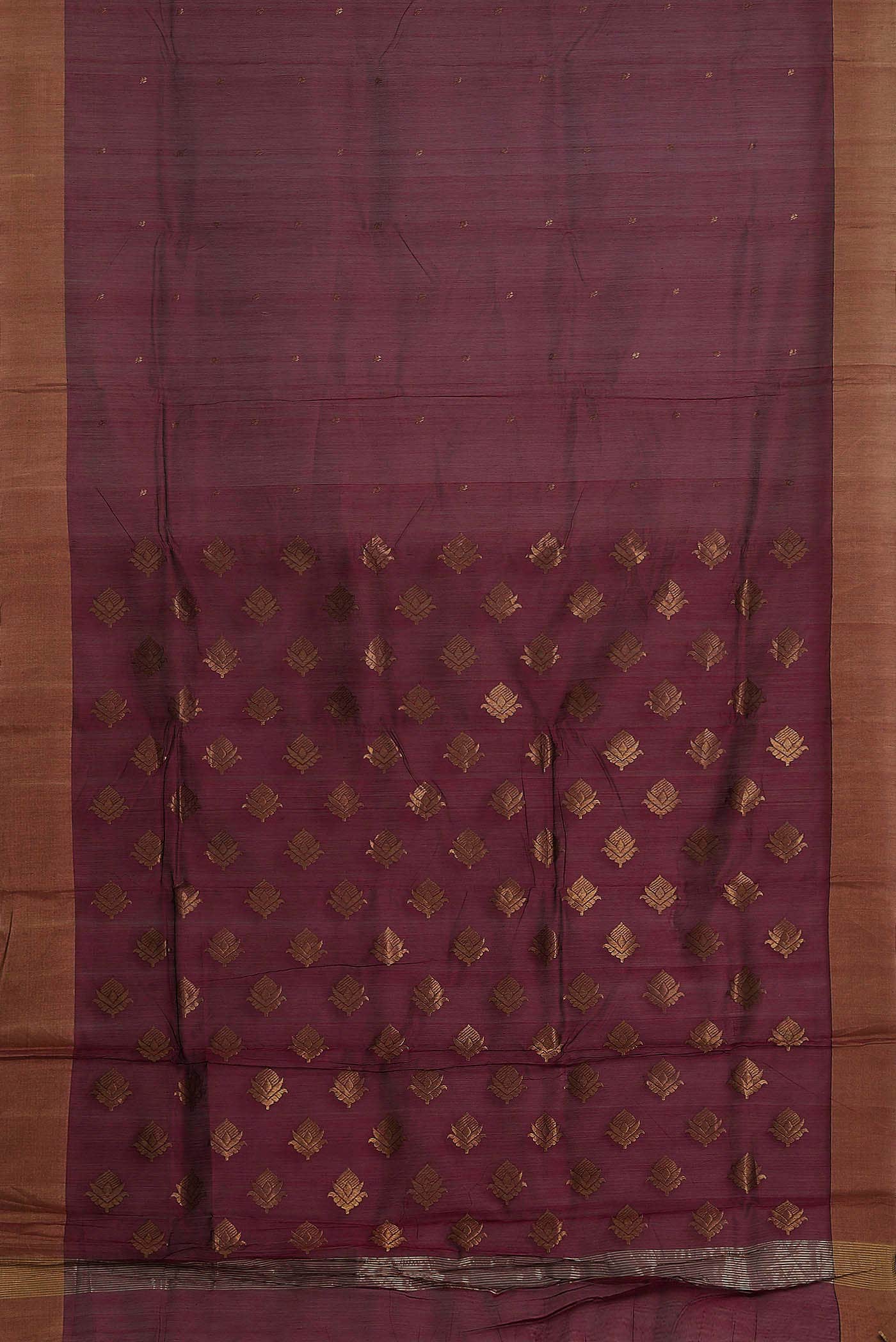 Maroon Chanderi Silk Cotton Saree
