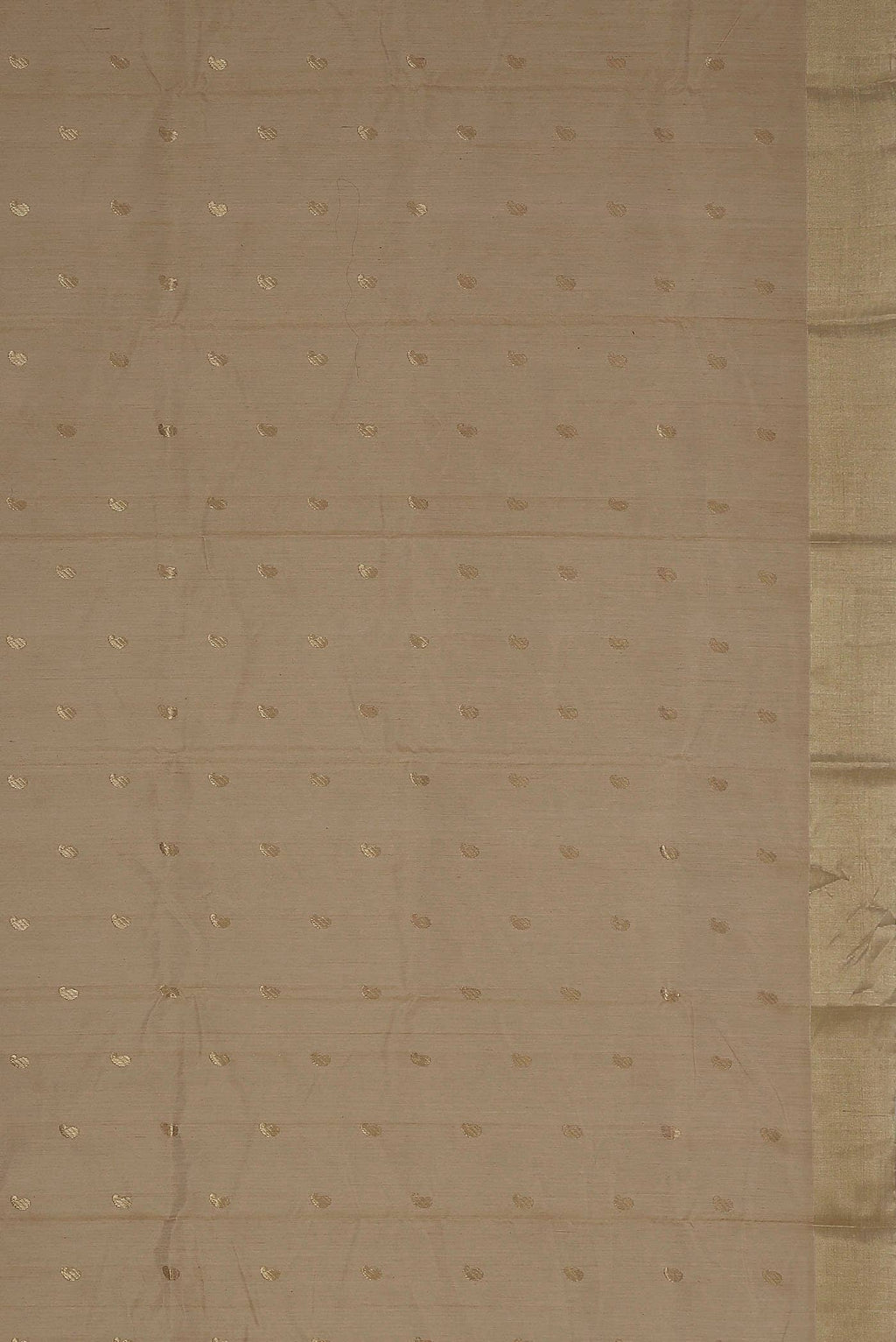 Beige Chanderi Silk Cotton Saree