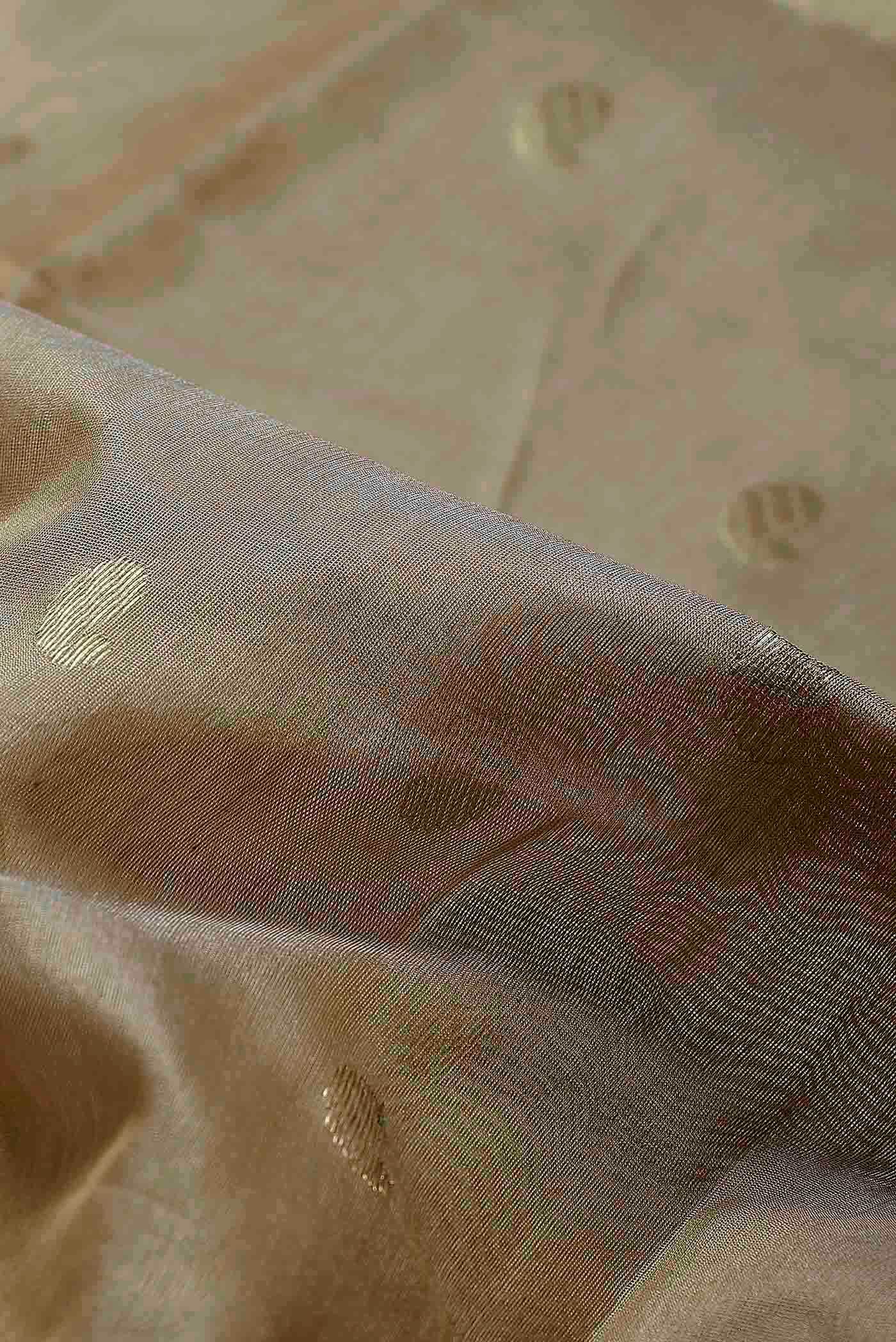 Beige Chanderi Silk Cotton Saree
