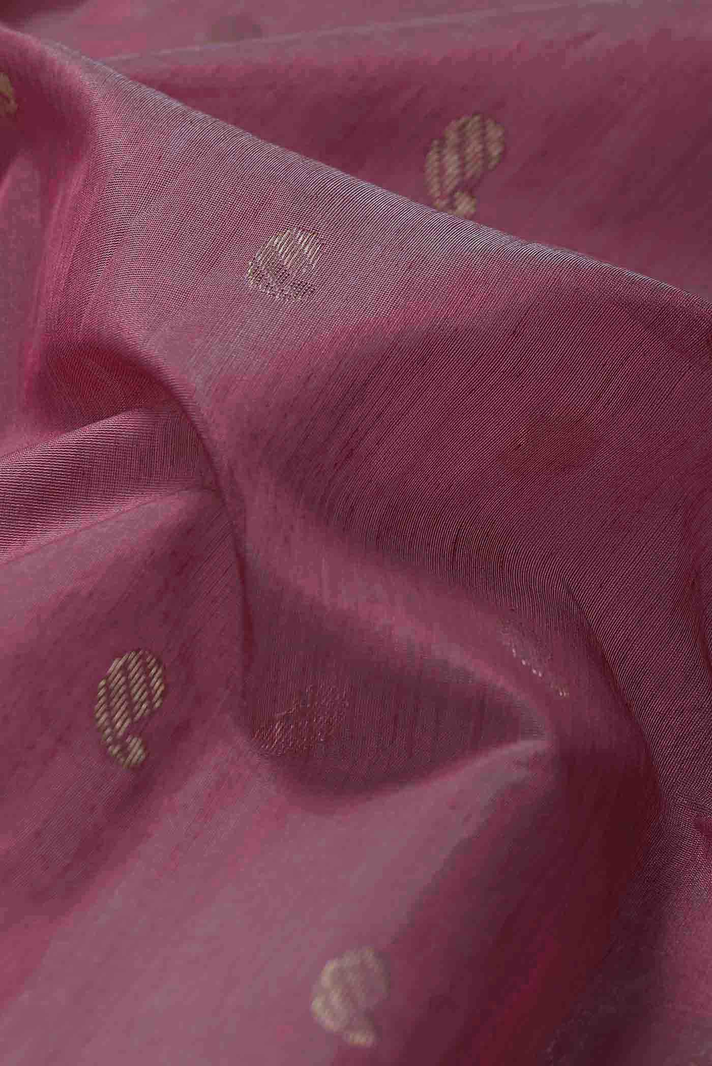 Coral Chanderi Silk Cotton Saree