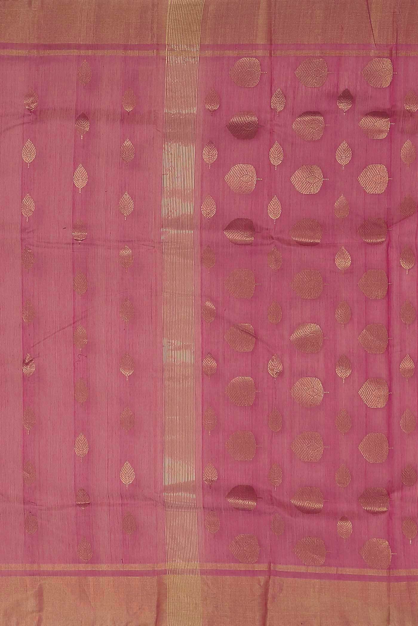Pink Chanderi Silk Cotton Saree