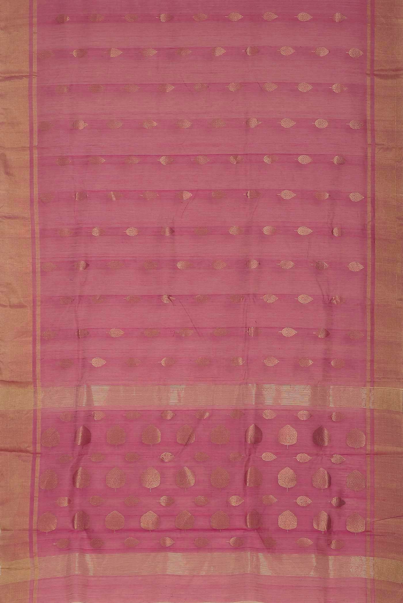 Pink Chanderi Silk Cotton Saree