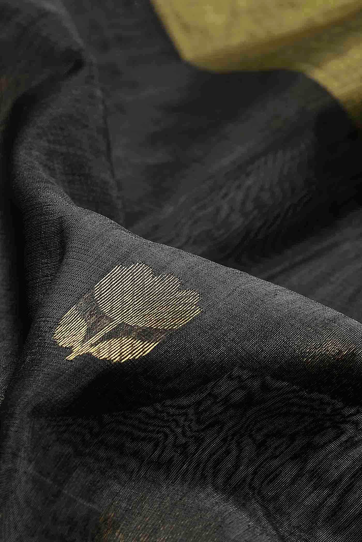 Grey Chanderi Silk Cotton Saree