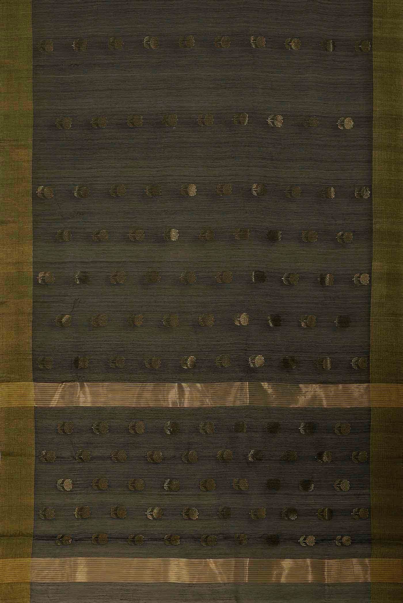 Grey Chanderi Silk Cotton Saree