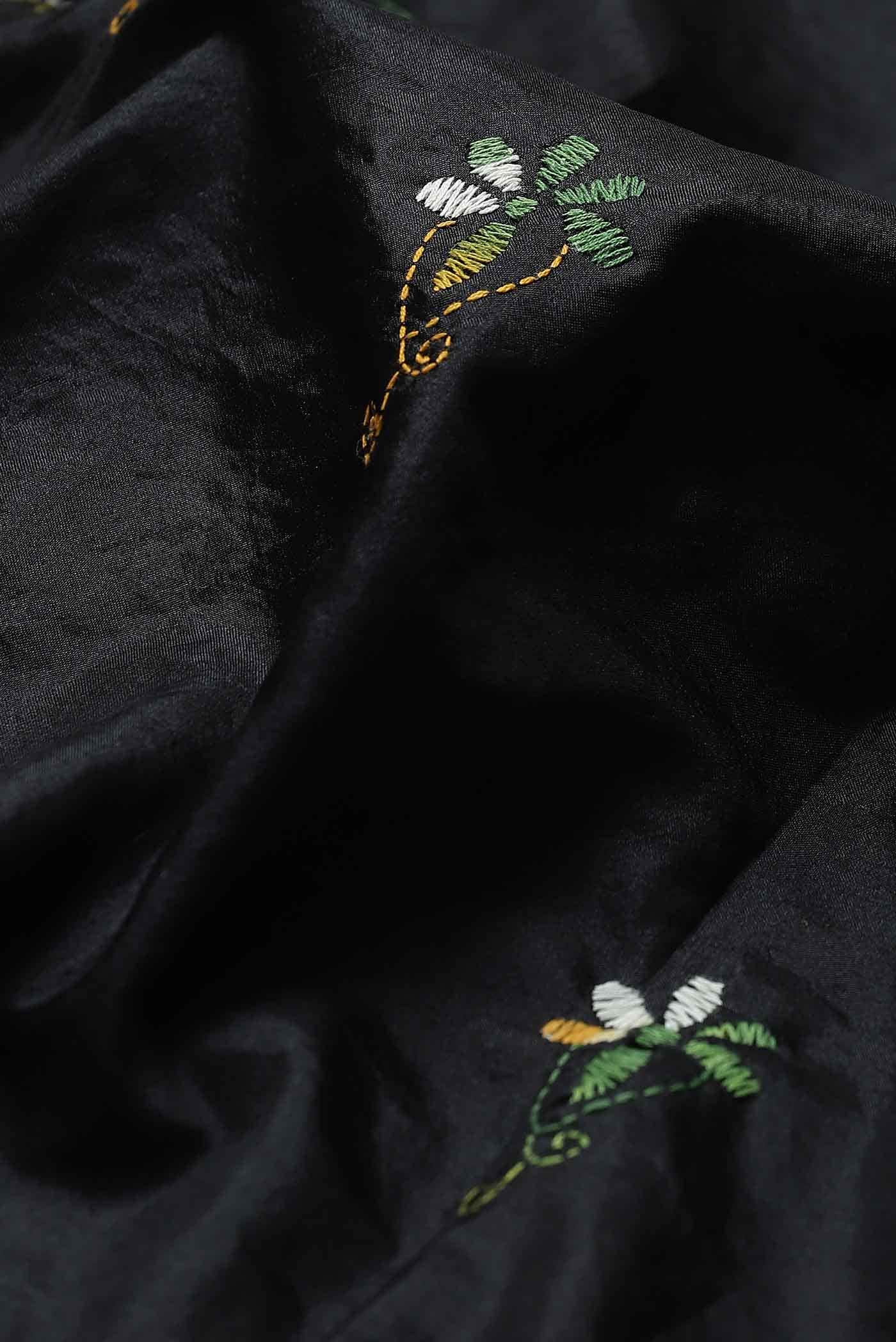 Black Tussar Silk Saree