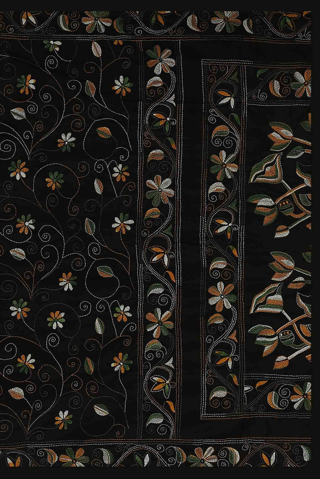 Black Tussar Silk Saree