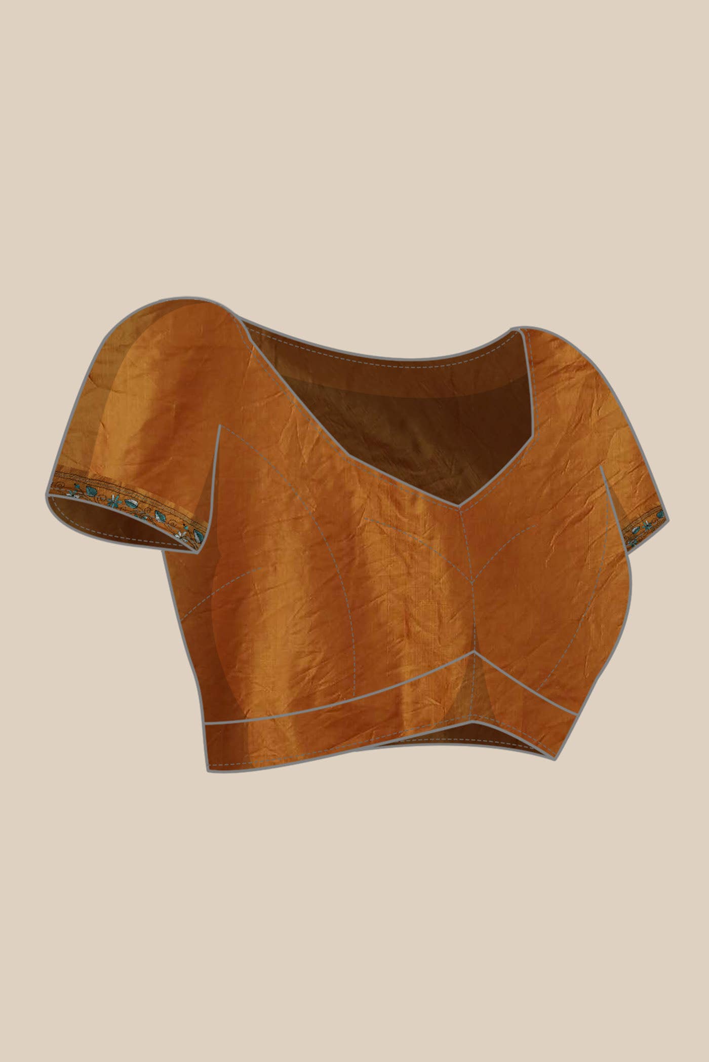 Mustard Tussar Silk Saree