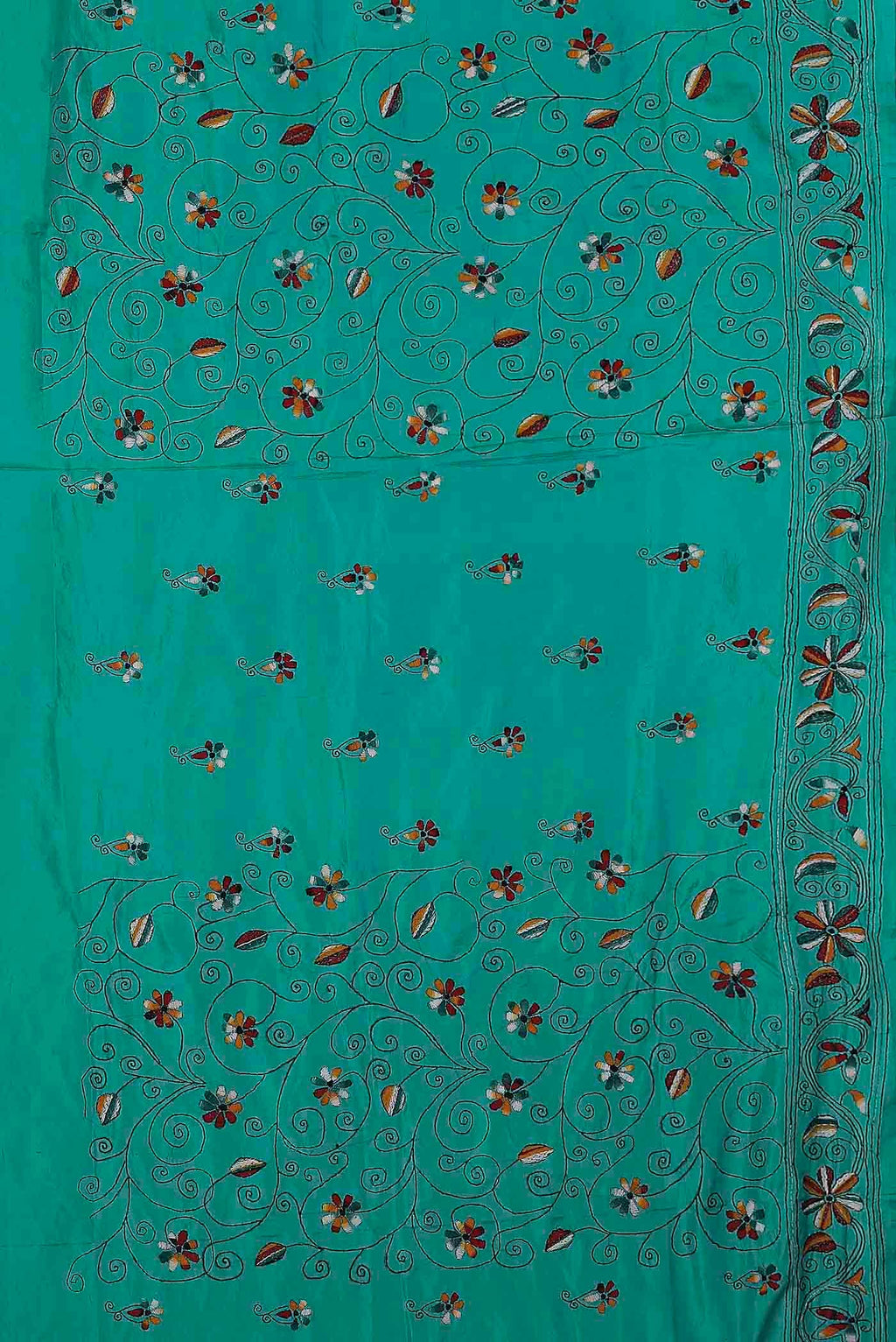 Green Tussar Silk Saree