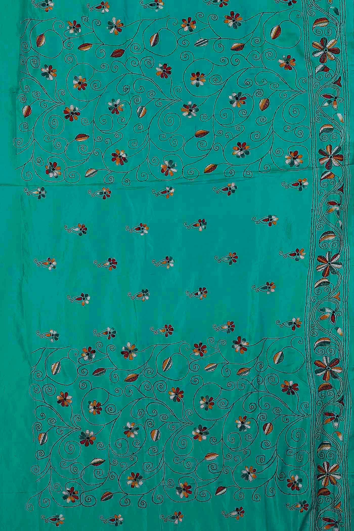 Green Tussar Silk Saree