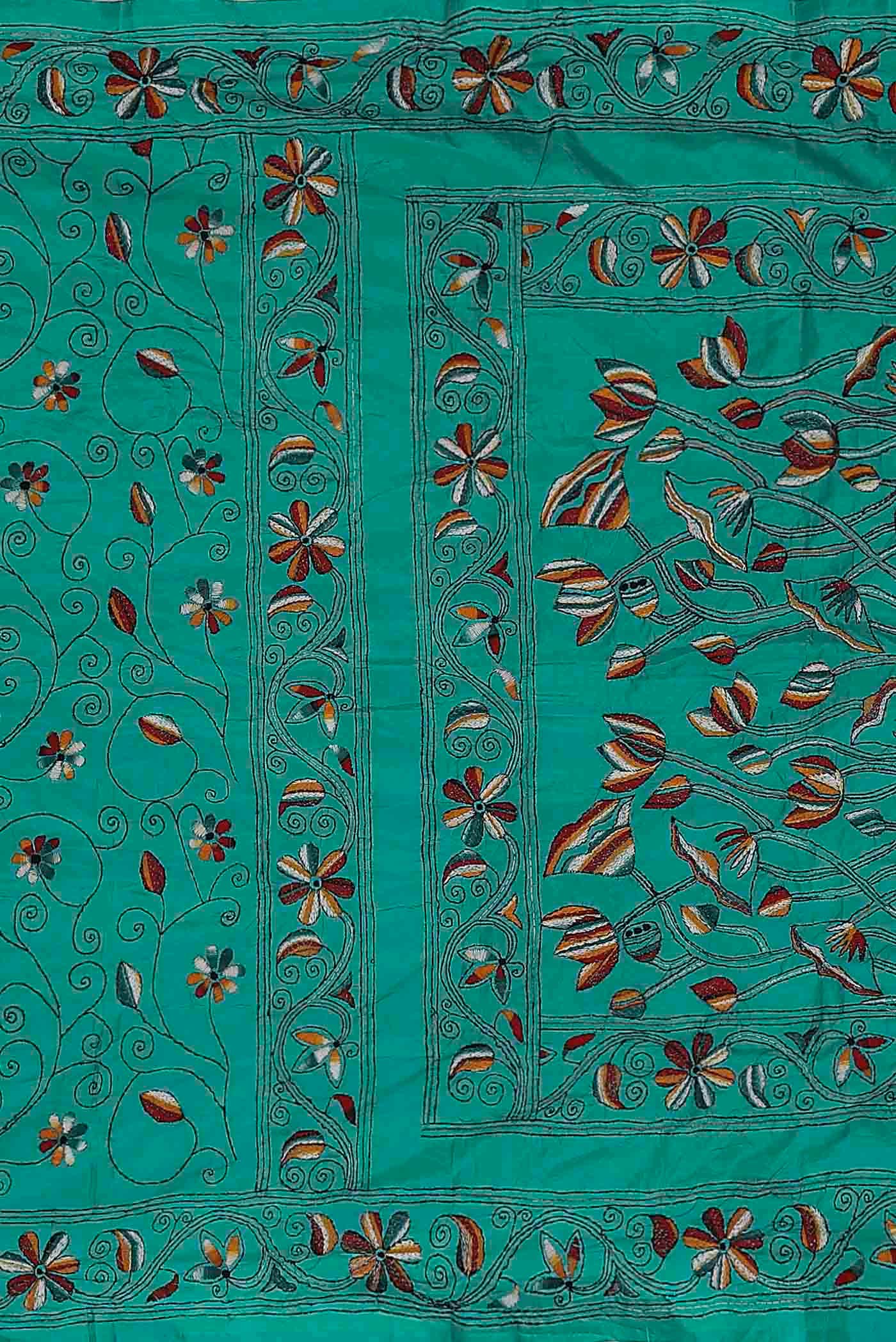 Green Tussar Silk Saree