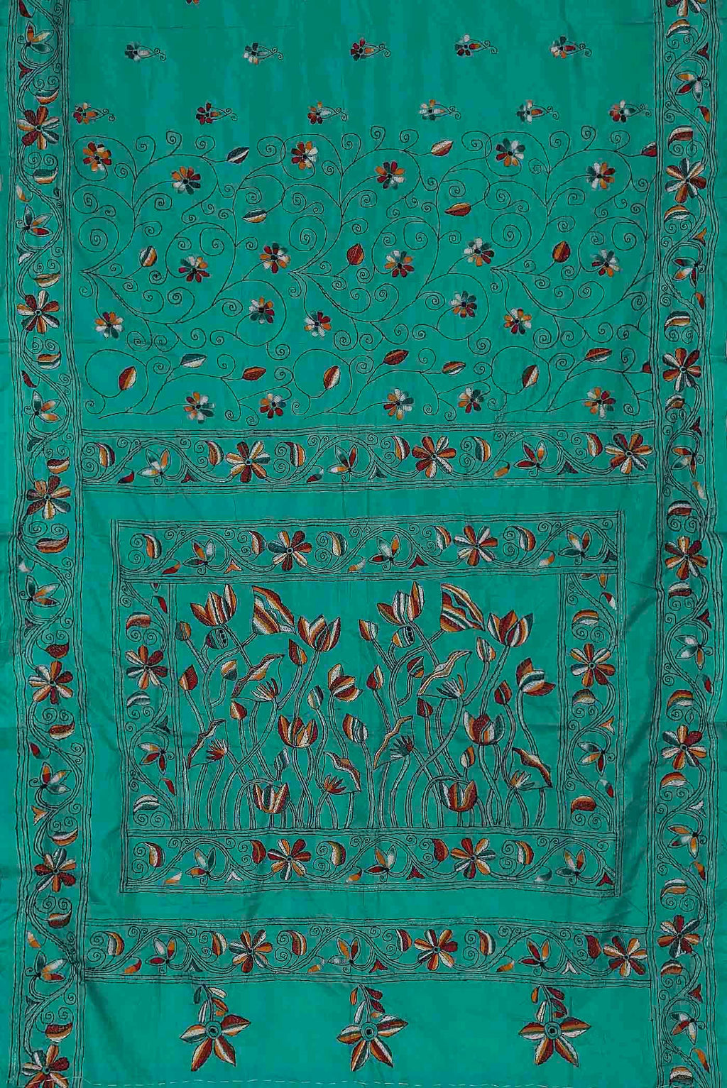 Green Tussar Silk Saree