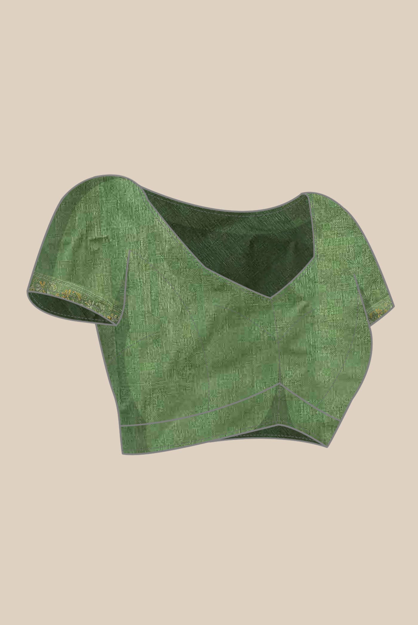 Green Tussar Silk Saree
