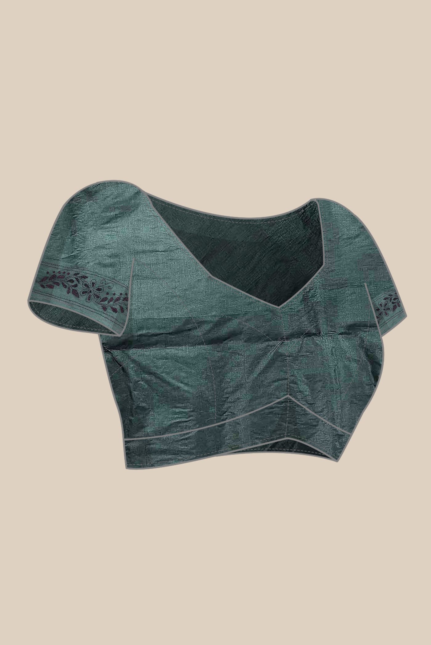 Blue Tussar Silk Saree