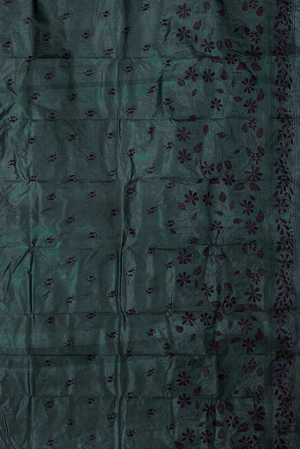 Blue Tussar Silk Saree