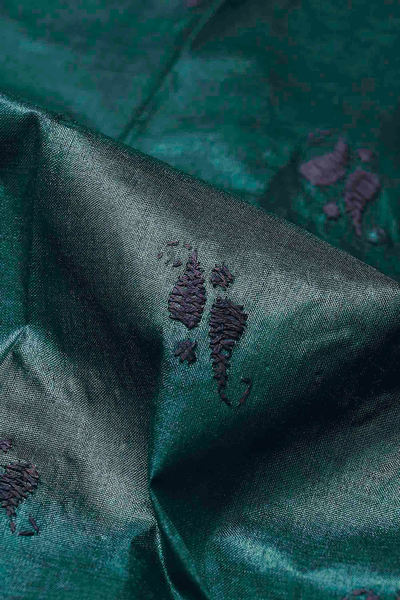 Blue Tussar Silk Saree