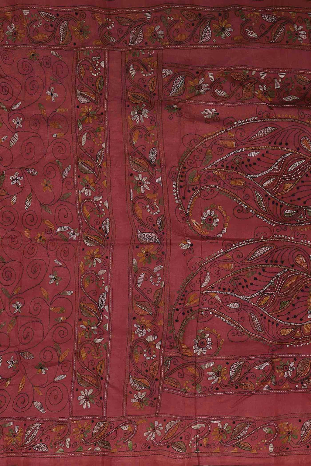 Coral Tussar Silk Saree