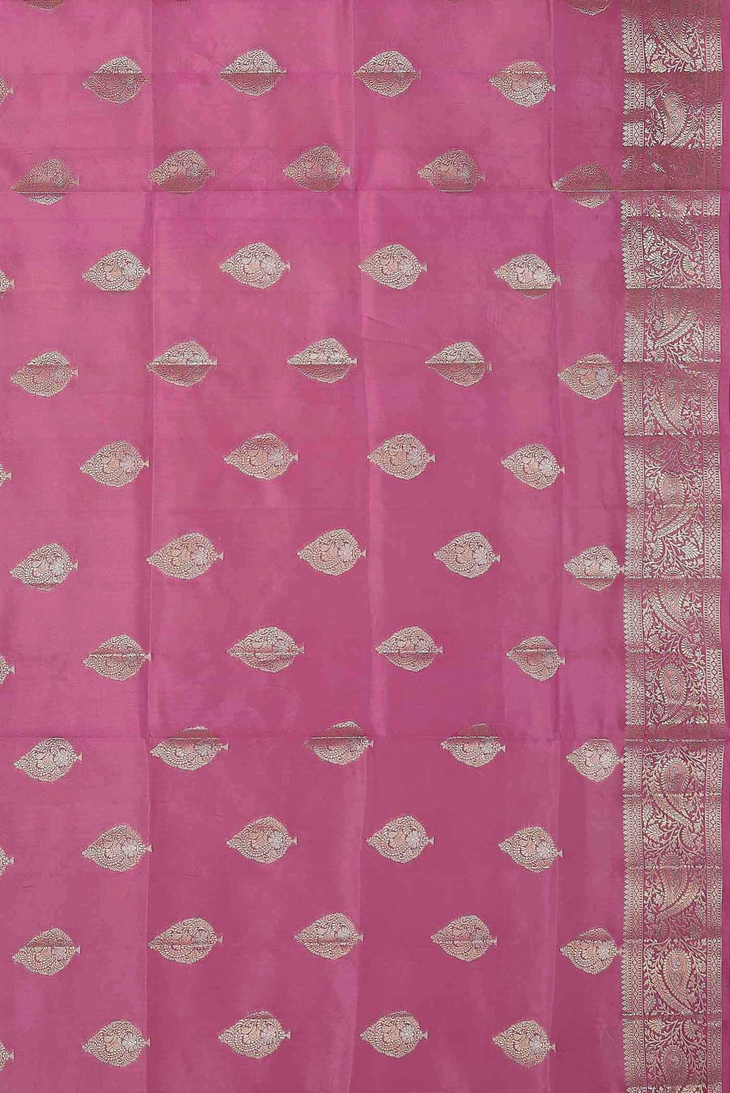 Pink Banarasi Raw Silk Saree