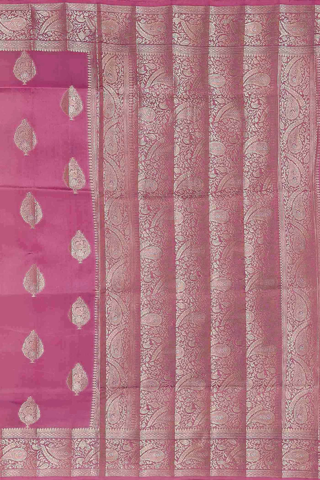 Pink Banarasi Raw Silk Saree