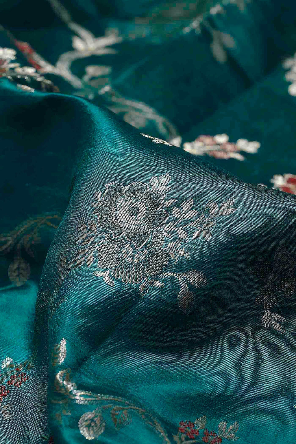 Blue Banarasi Raw Silk Saree