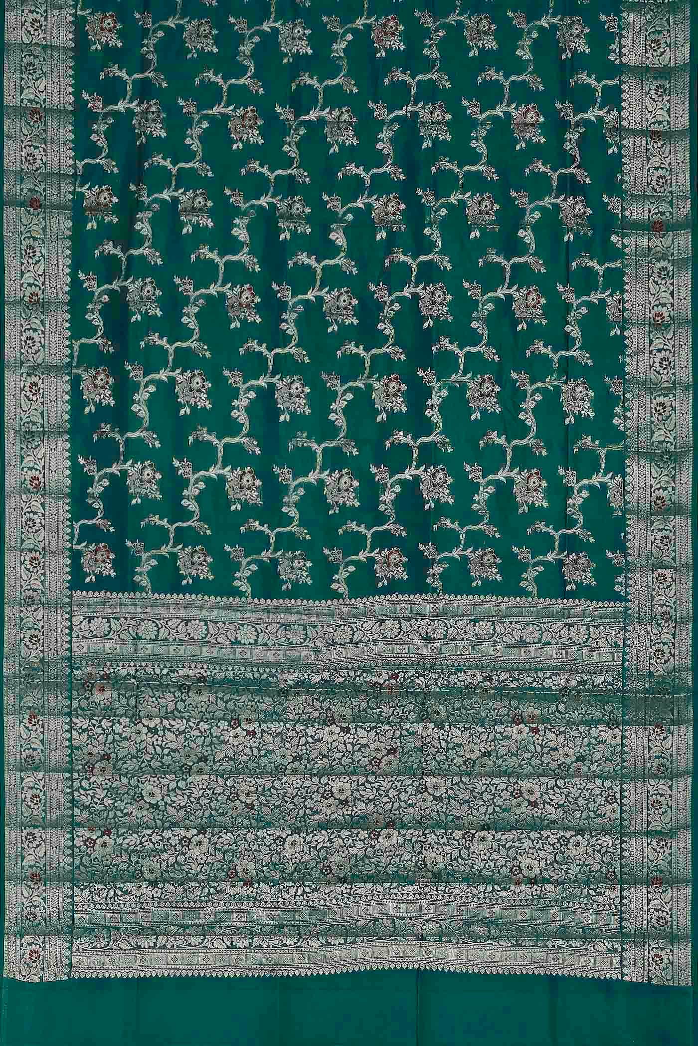 Blue Banarasi Raw Silk Saree