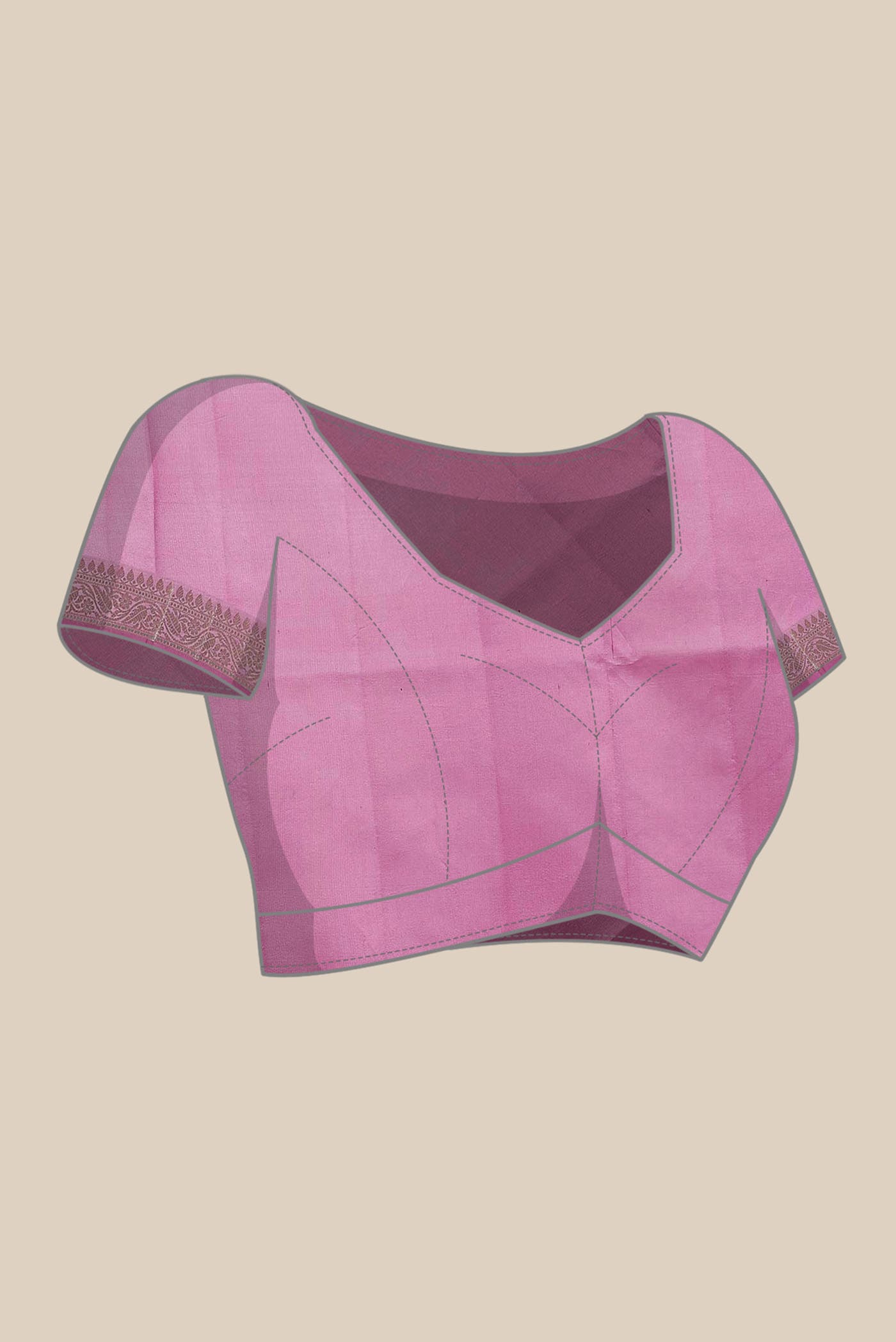 Pink Banarasi Raw Silk Saree