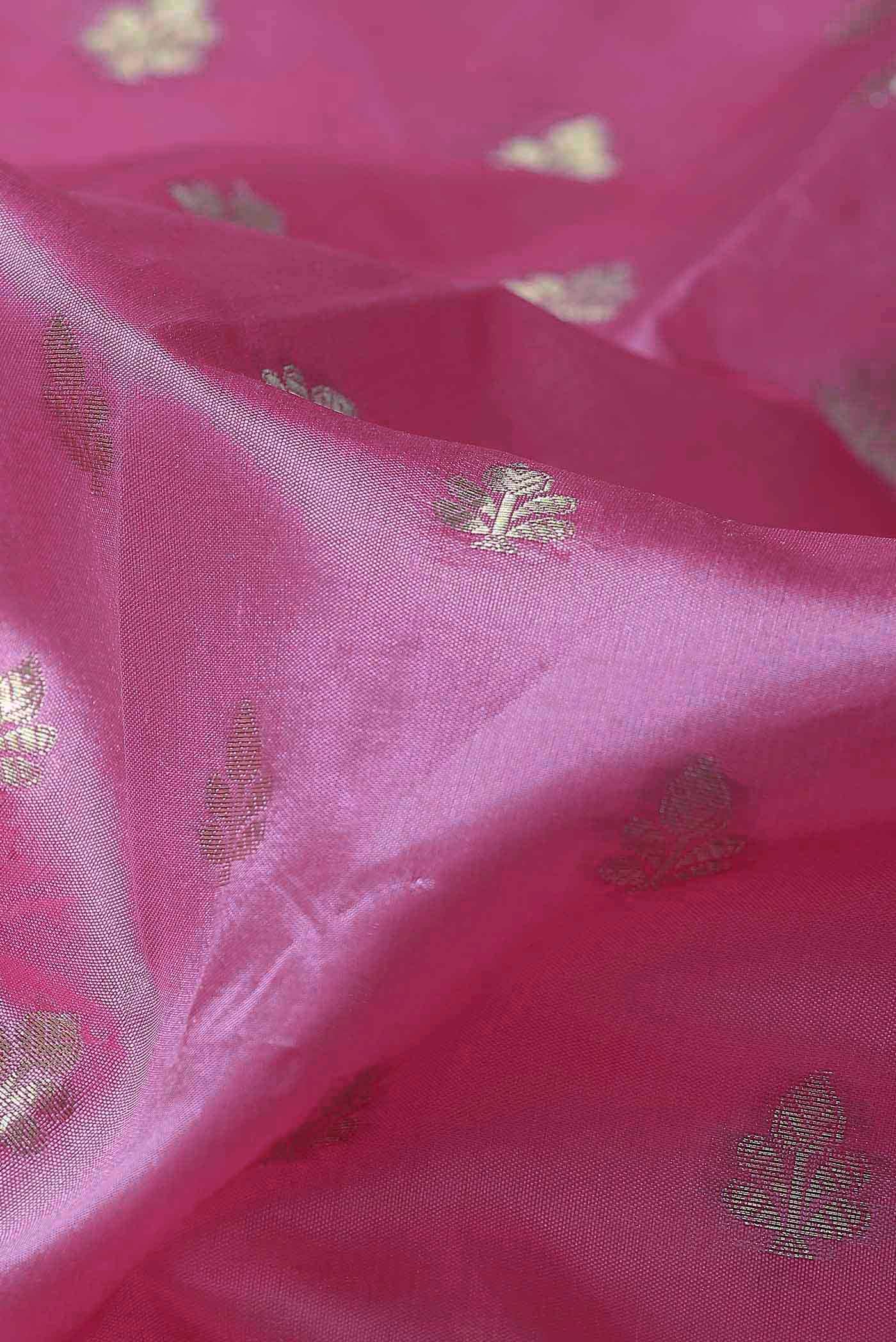 Pink Banarasi Raw Silk Saree
