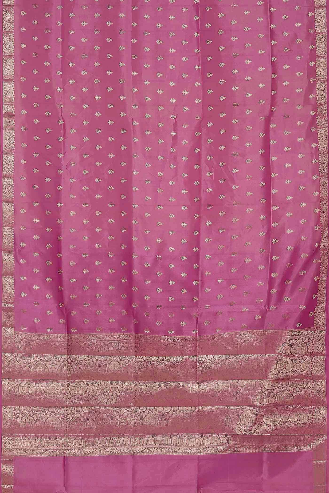 Pink Banarasi Raw Silk Saree