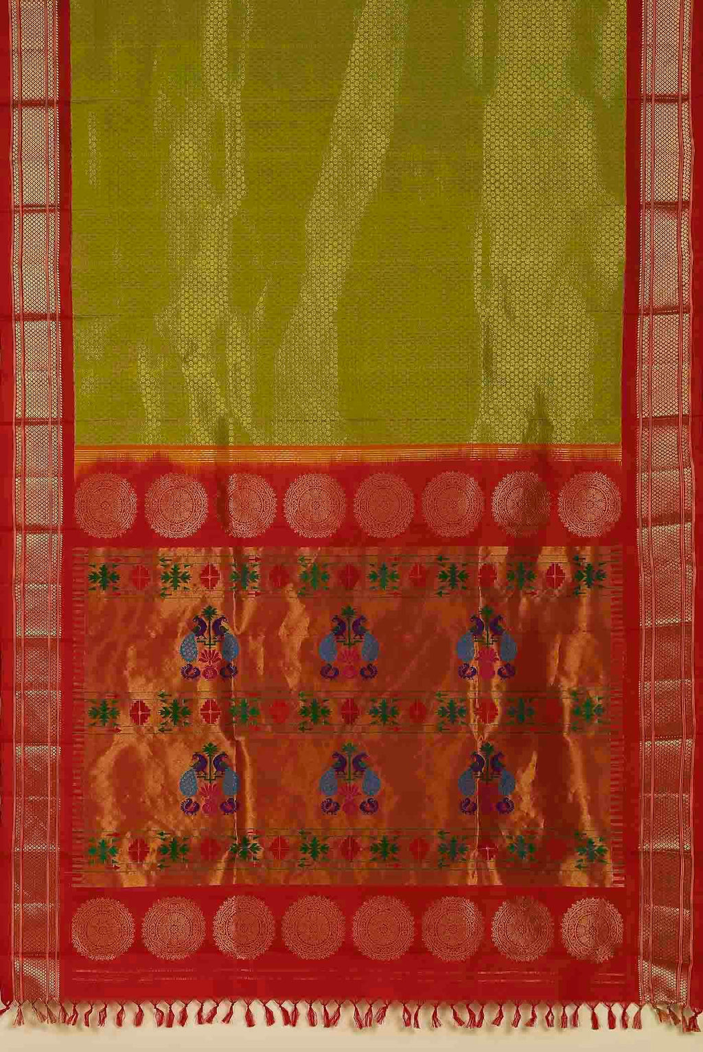 Green Gadwal Silk Saree