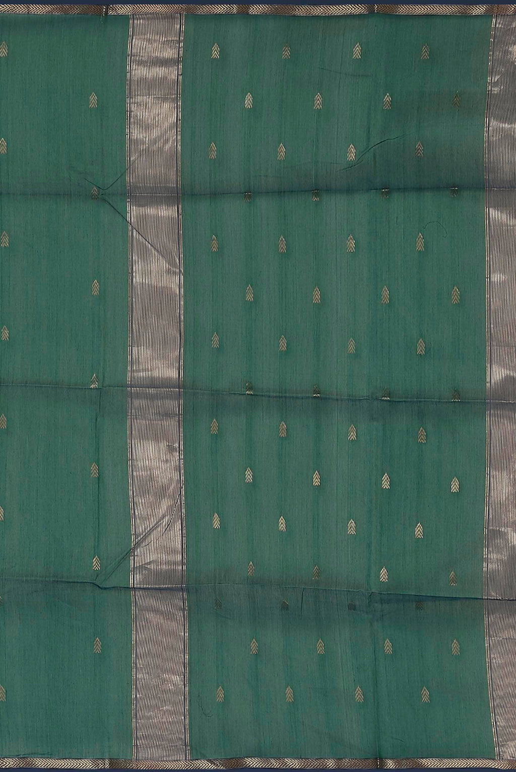 Green Maheshwari Silk Cotton Saree