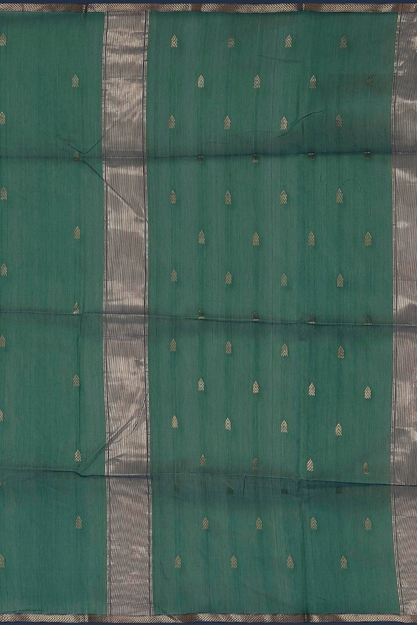 Green Maheshwari Silk Cotton Saree