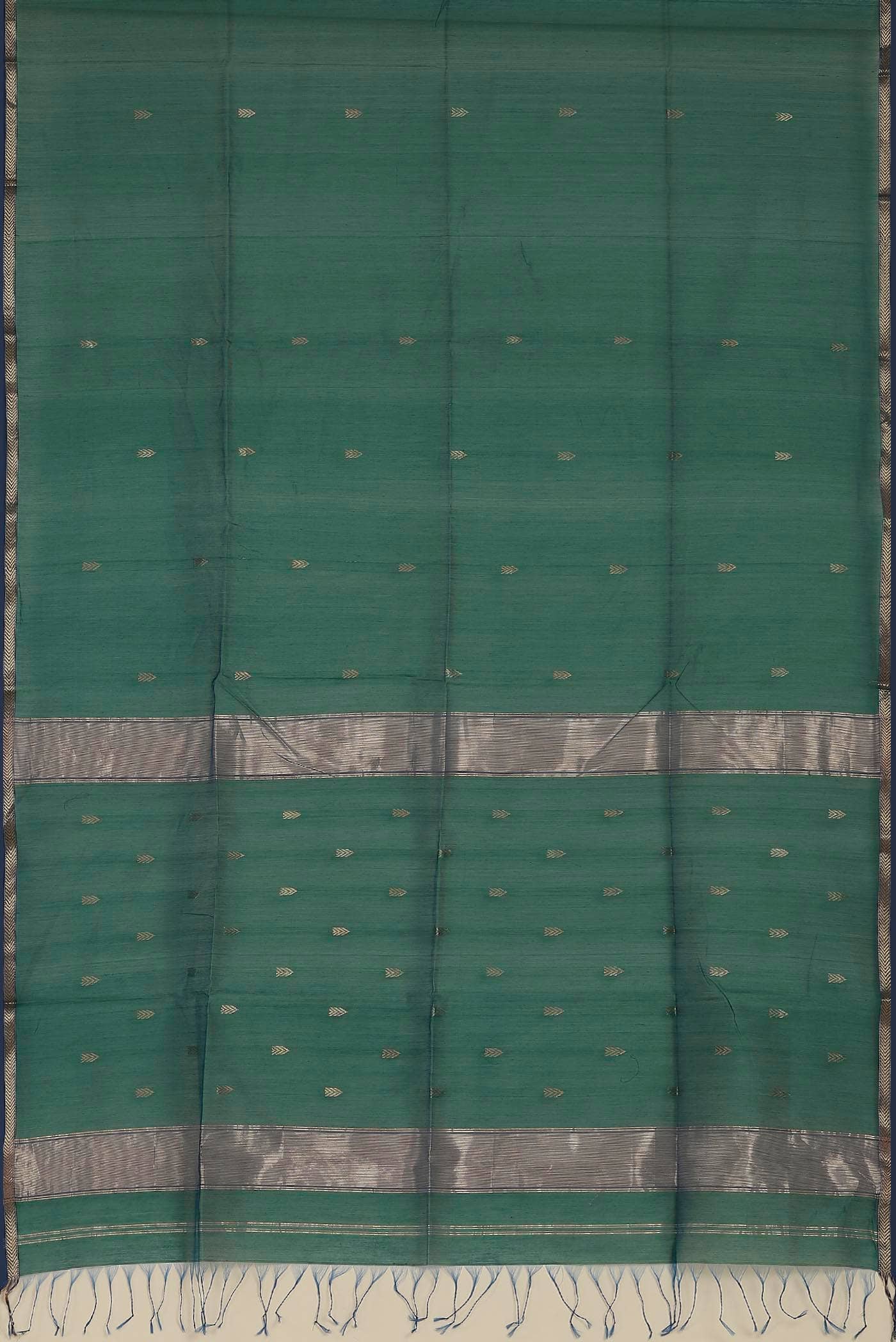 Green Maheshwari Silk Cotton Saree