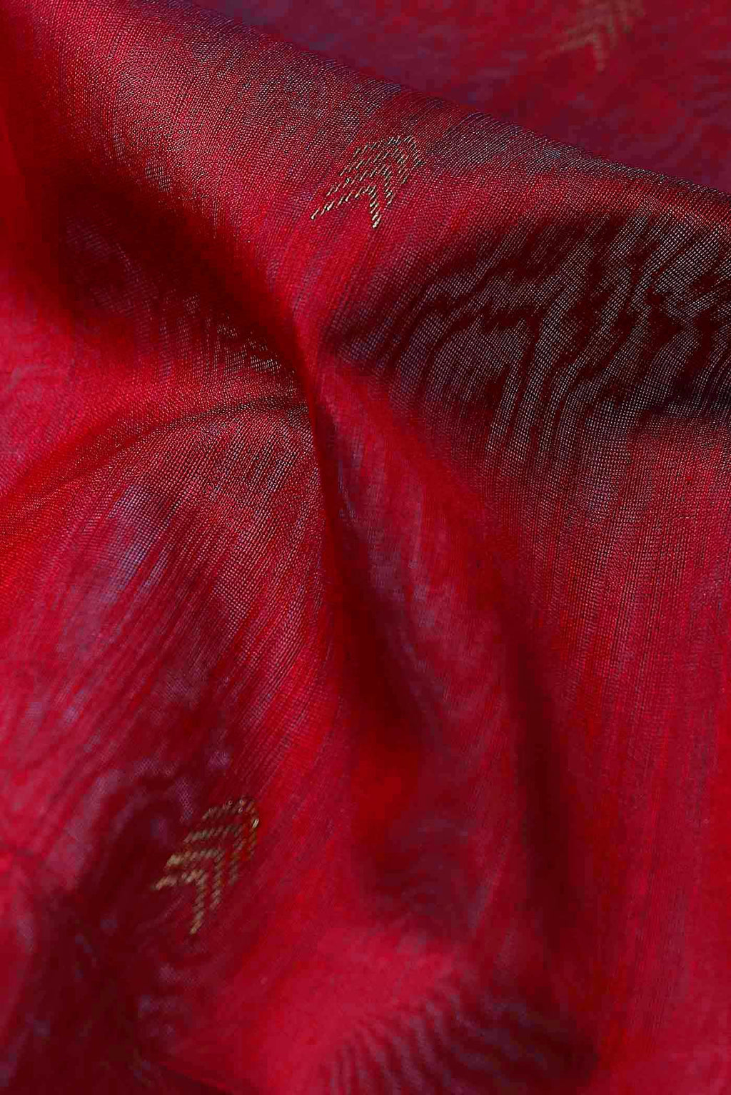 Red Maheshwari Silk Cotton Saree
