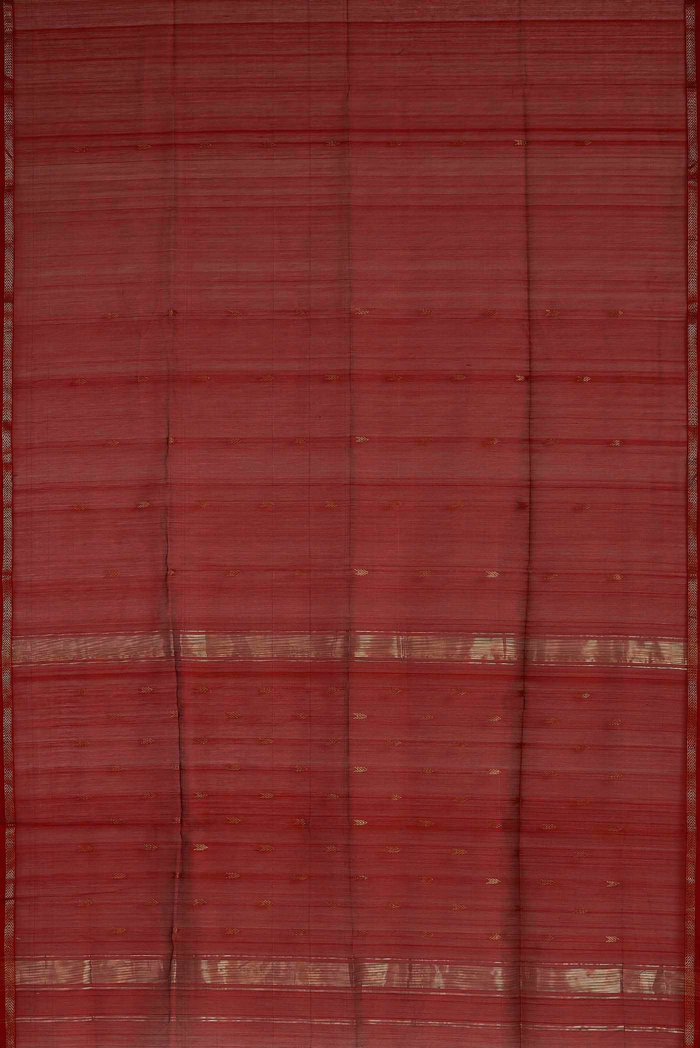 Red Maheshwari Silk Cotton Saree