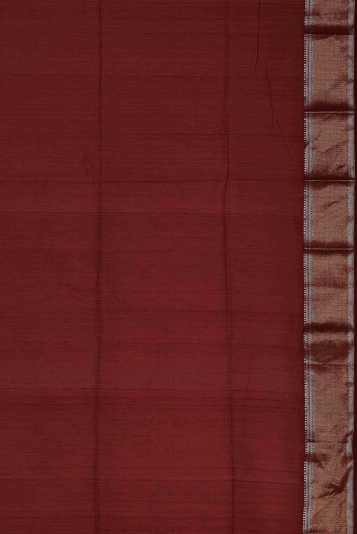 Red Maheshwari Silk Cotton Saree