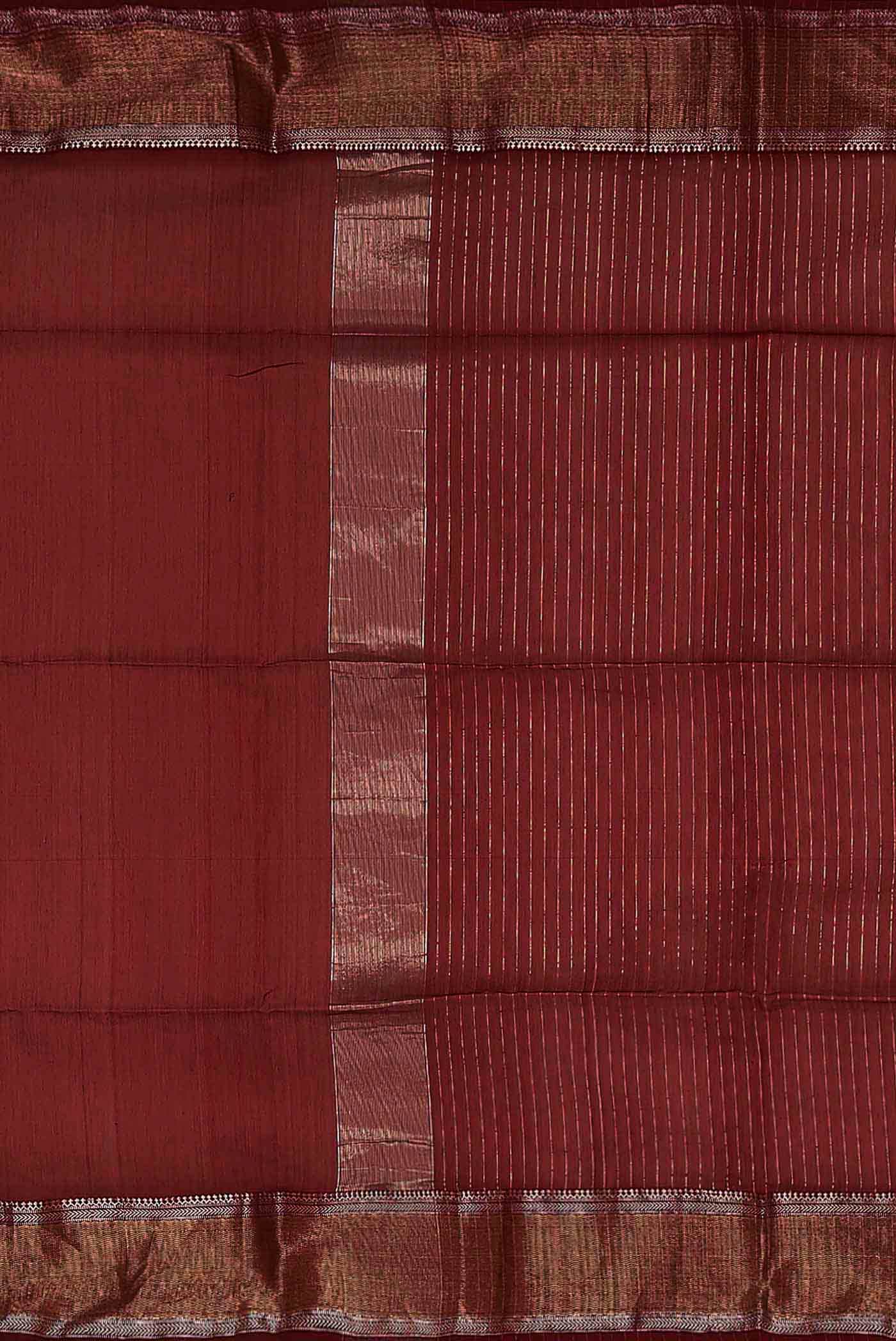 Red Maheshwari Silk Cotton Saree